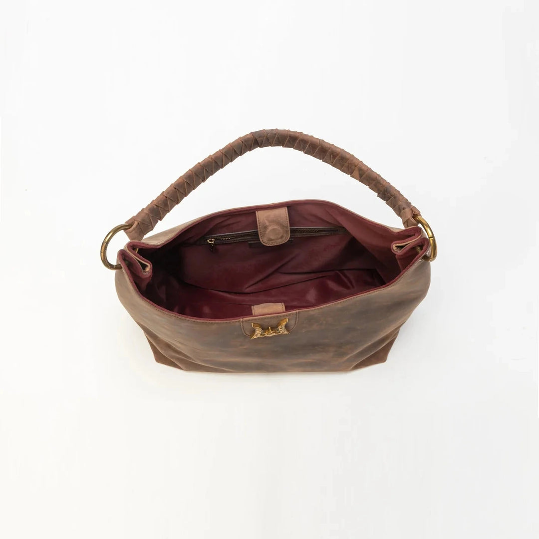 Loyal West Large Bag In Brunette Leather