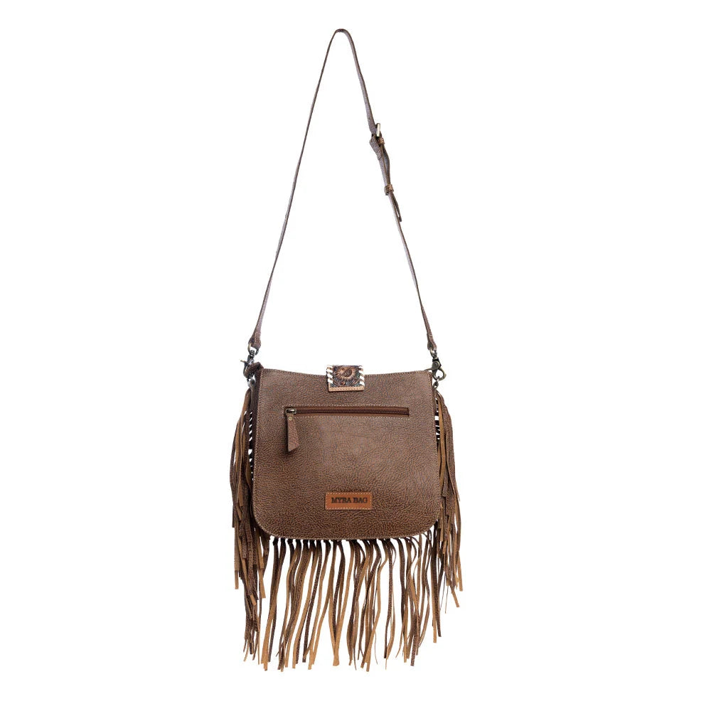 Oro Valley Hand-Tooled Bag In Bourbon Brown