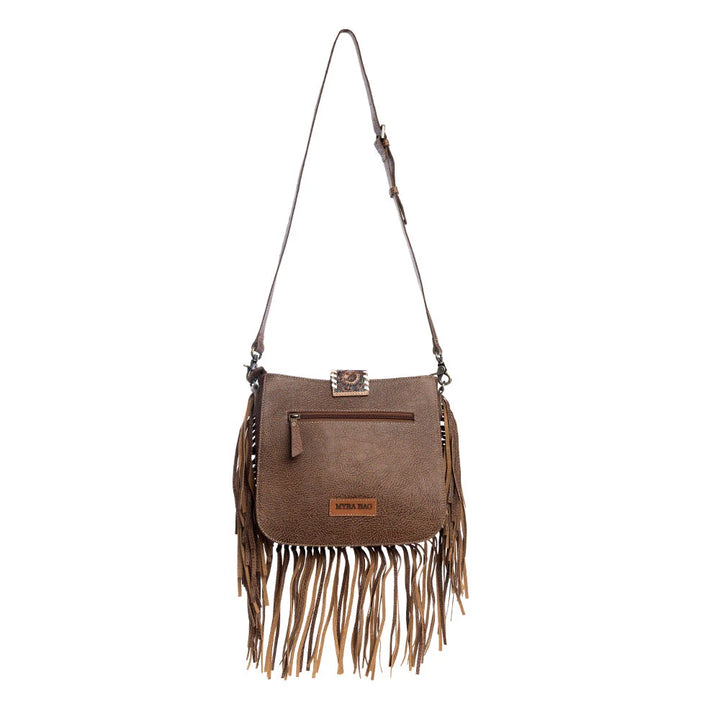Oro Valley Hand-Tooled Bag In Bourbon Brown