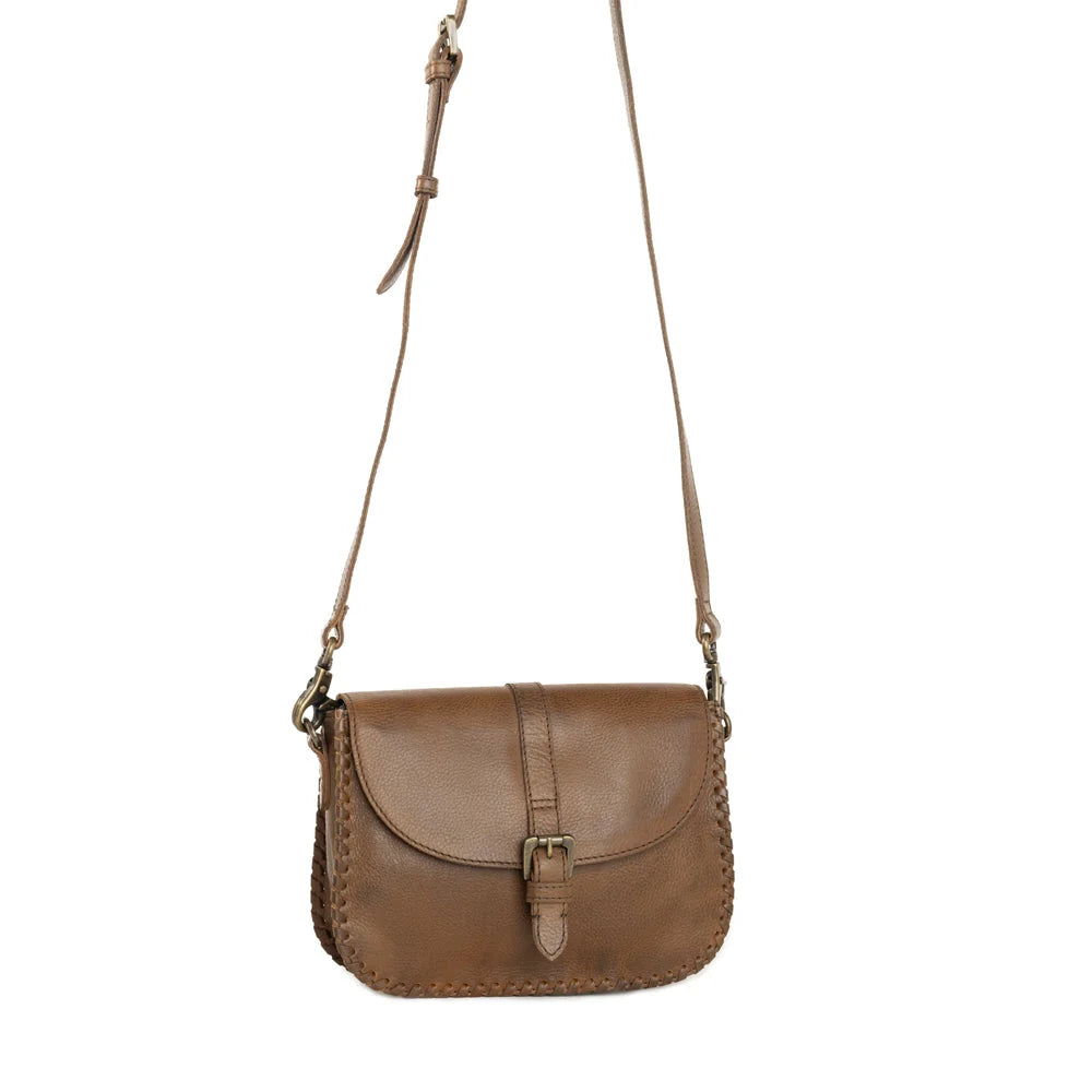 Summerset Vista Leather Bag In Bourbon
