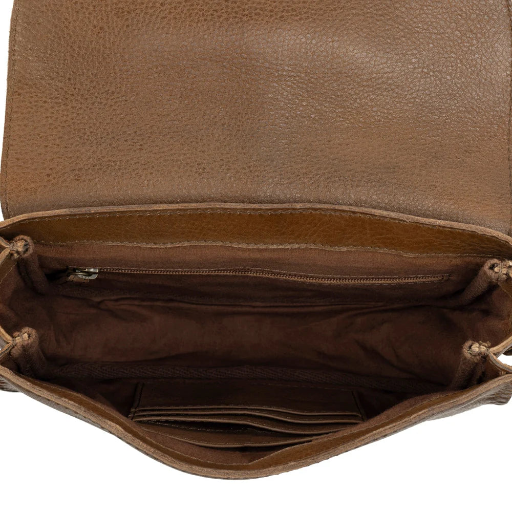 Summerset Vista Leather Bag In Bourbon