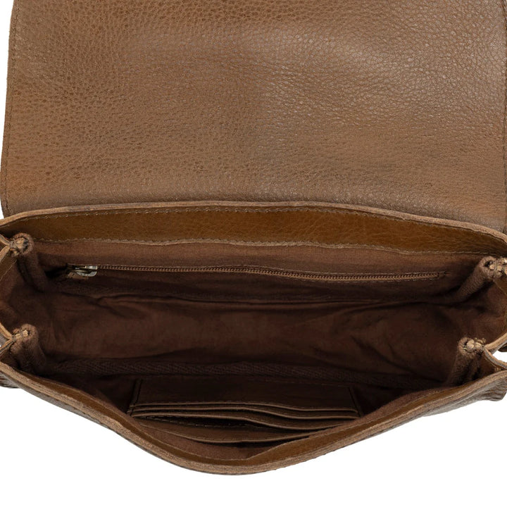 Summerset Vista Leather Bag In Bourbon