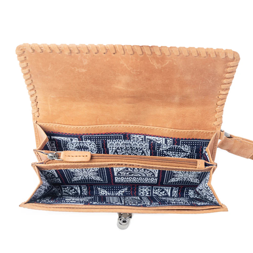 Oracle Ember Hairon Leather Wallet - Tan