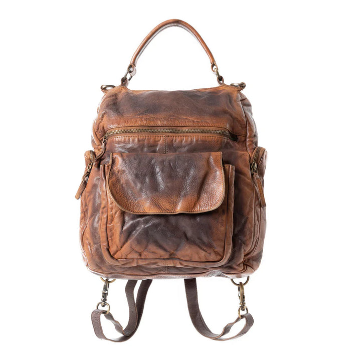 Sheriff's Dusk Leather Backpack In Smoky Brown