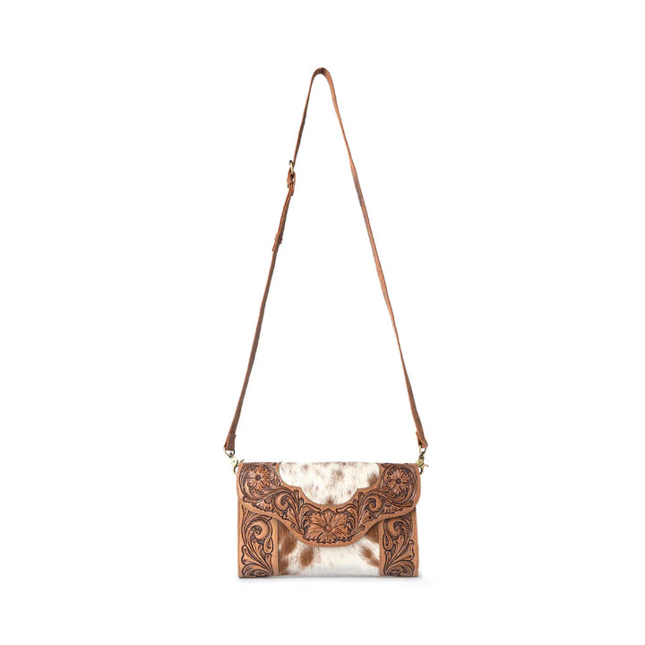 Vinebloom Carve Handtooled Bag In Sienna Frost