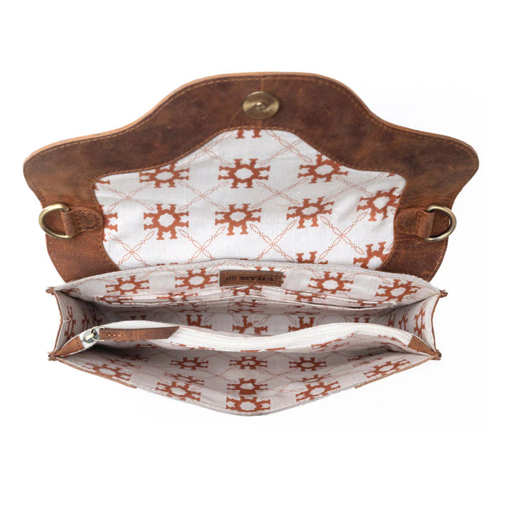 Vinebloom Carve Handtooled Bag In Sienna Frost